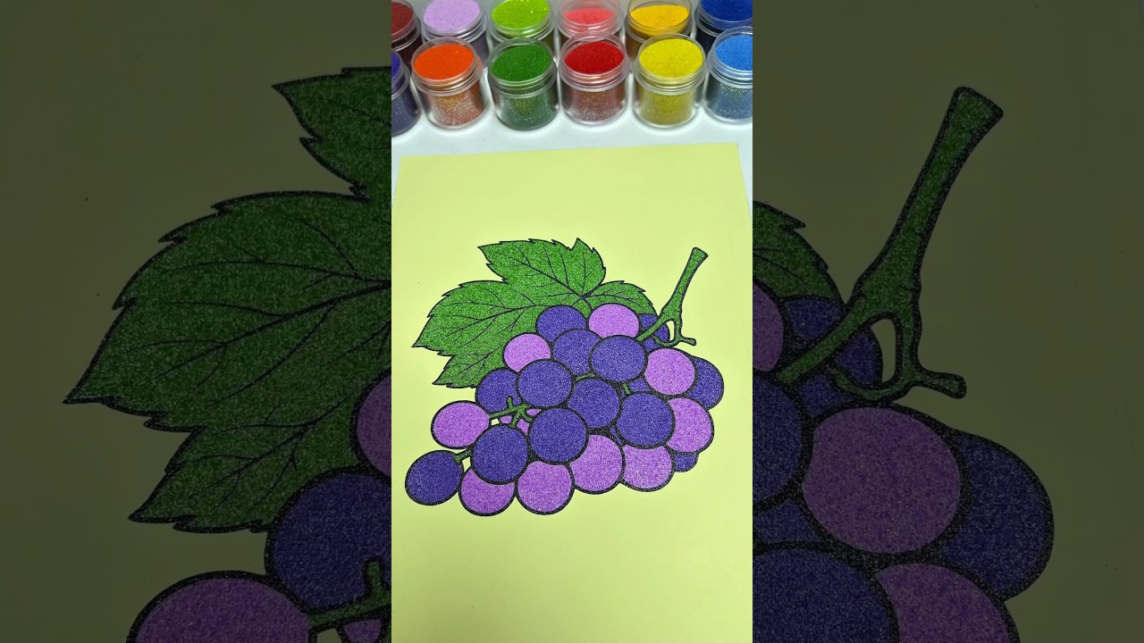 🍇 Grape Bunch Sand Art✨Satisfying ASMR 🍇 