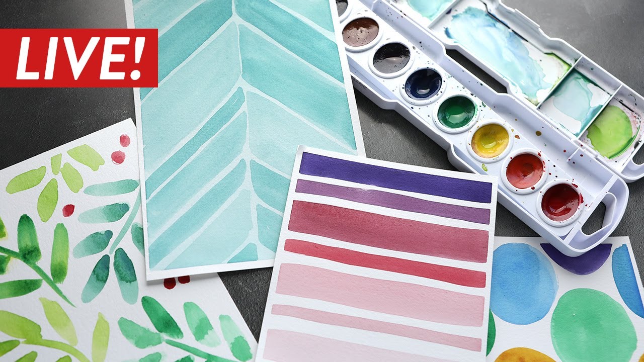 🔴 LIVE REPLAY - Easy Freehand Watercolor Patterns