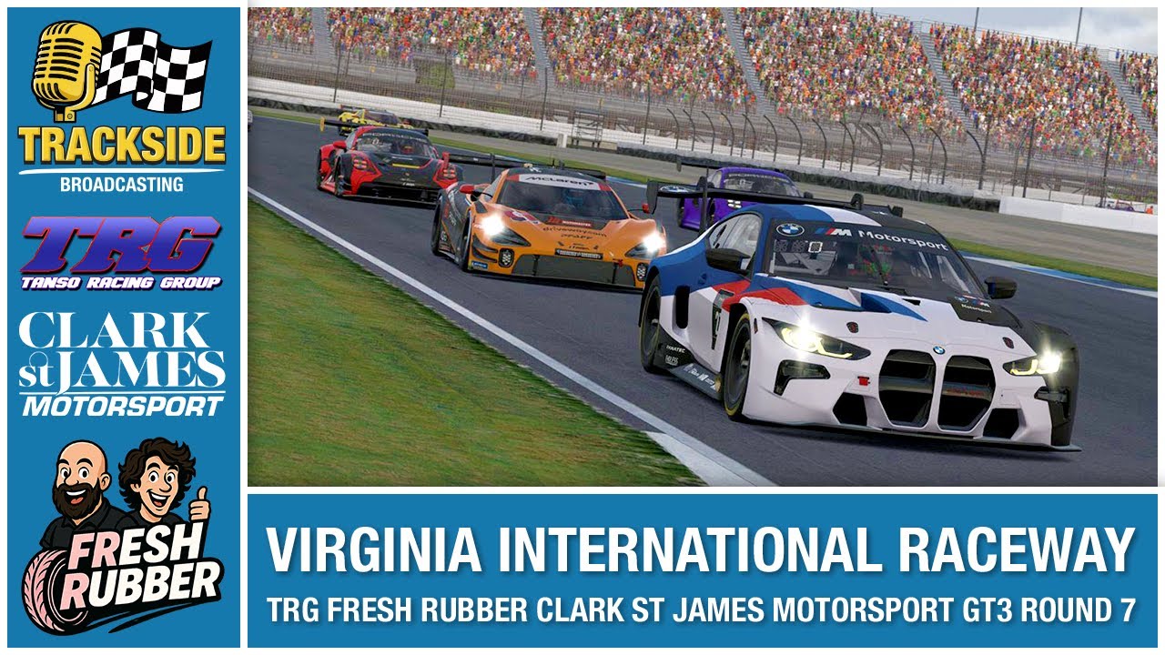 Round 7 TRG Fresh rubber Clark st James Motorsport GT3 league-- Virginia international raceway