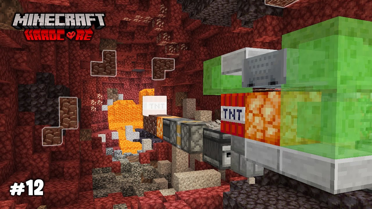 J'ai construit une &Eacute;NORME FOREUSE &agrave; NETHERITE en Hardcore ! | Minecraft Hardcore 1.20 | Ep 12