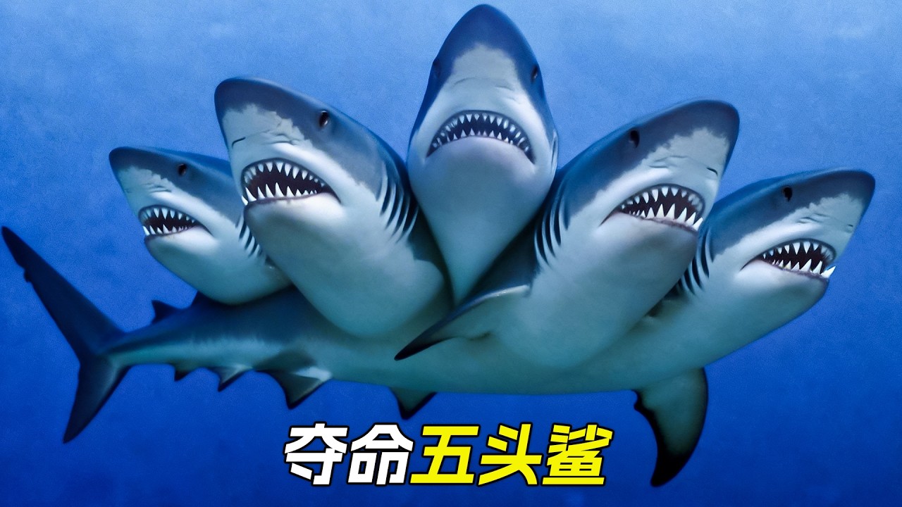 鯊魚長了5個頭，連鯨魚都不是它的對手，科幻，奇幻，電影，解說，獵奇，懸疑，冒險，鯊魚