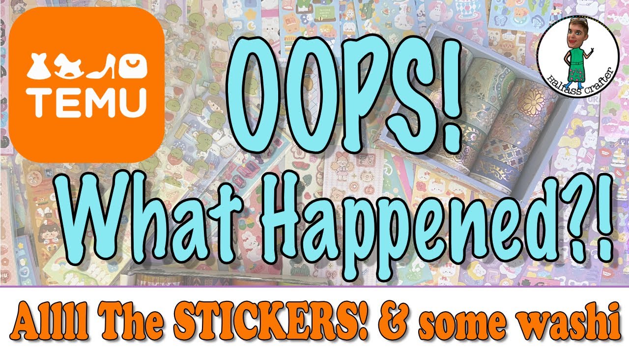 UH-OH! What did I do!? WHOA! Sticker & Washi #temuhaul ‼️ 😳  #temu #stickers #washitape