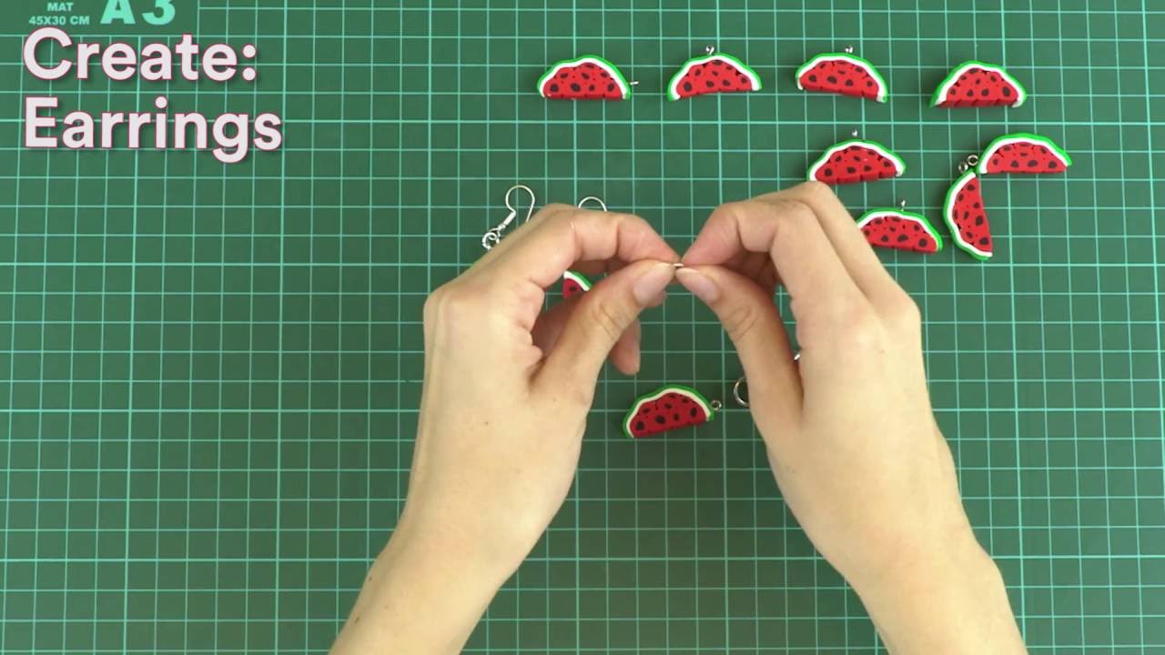 Learn To Make Watermelon Slices Polymer Clay Charms