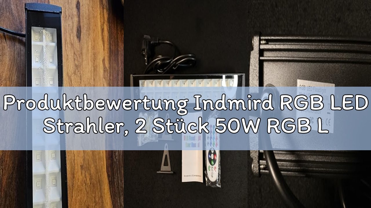 Produktbewertung Indmird RGB LED Strahler, 2 Stück 50W RGB Led Wallwasher Licht mit Fernbedienung un