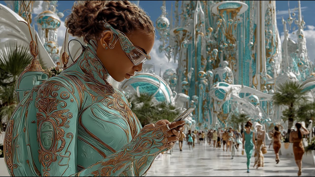 The Golden Future of 2085  AI Supercars, Sky Cities & Smart Farms (4K Sci-Fi)
