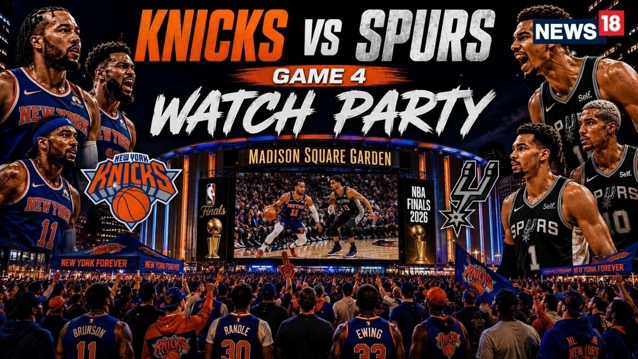 NBA Finals 2026 LIVE | Knicks vs Spurs Game 4 LIVE | Massive Knicks Watch Party Outside MSG | N18G