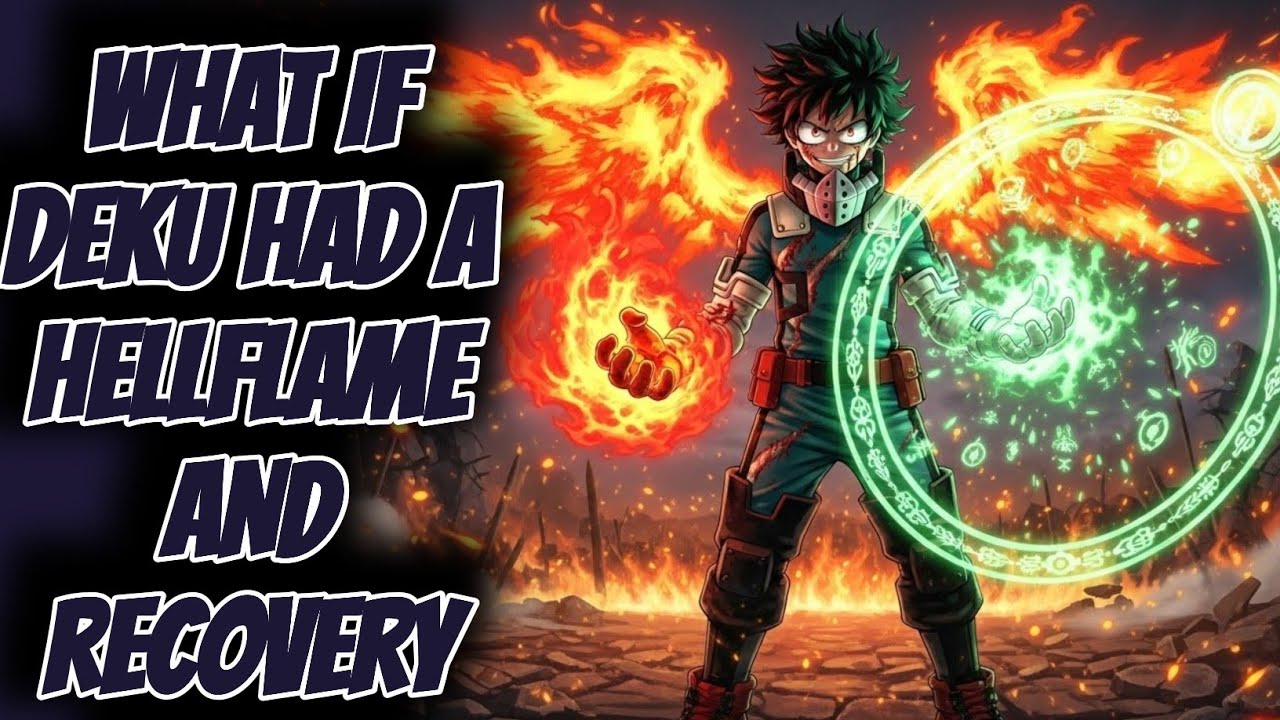 what if deku had a Hellflame and Recovery quirk