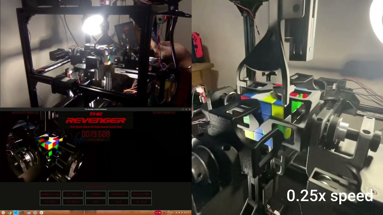 World's Fastest 4x4 Rubik's Cube Solving Robot &ndash; 47 Seconds (Unofficial World Record)