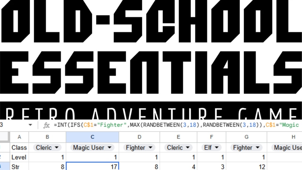 Gaming Sheets: OSE #9 - Hireling Generator! Complex Filter function, weighted stat generation