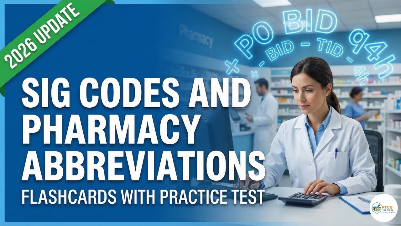 PTCB Sig Codes & Pharmacy Abbreviations Flashcards + Practice Quiz (2026 Prep)
