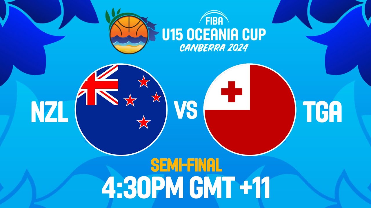 New Zealand v Tonga | Full Basketball Game | FIBA U15 Oceania Cup 2024 | Semi-Finals