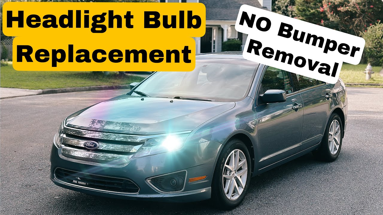 2010 2011 2012 Ford Fusion Headlight Bulb Change / Replacement Without Removing Bumper EASY!