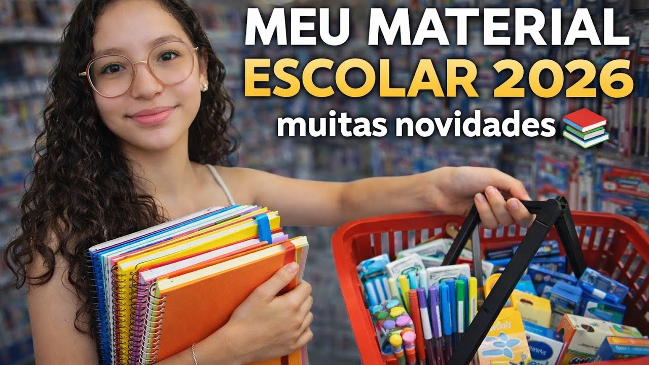MEU MATERIAL ESCOLAR 2026 🩷✨😱
