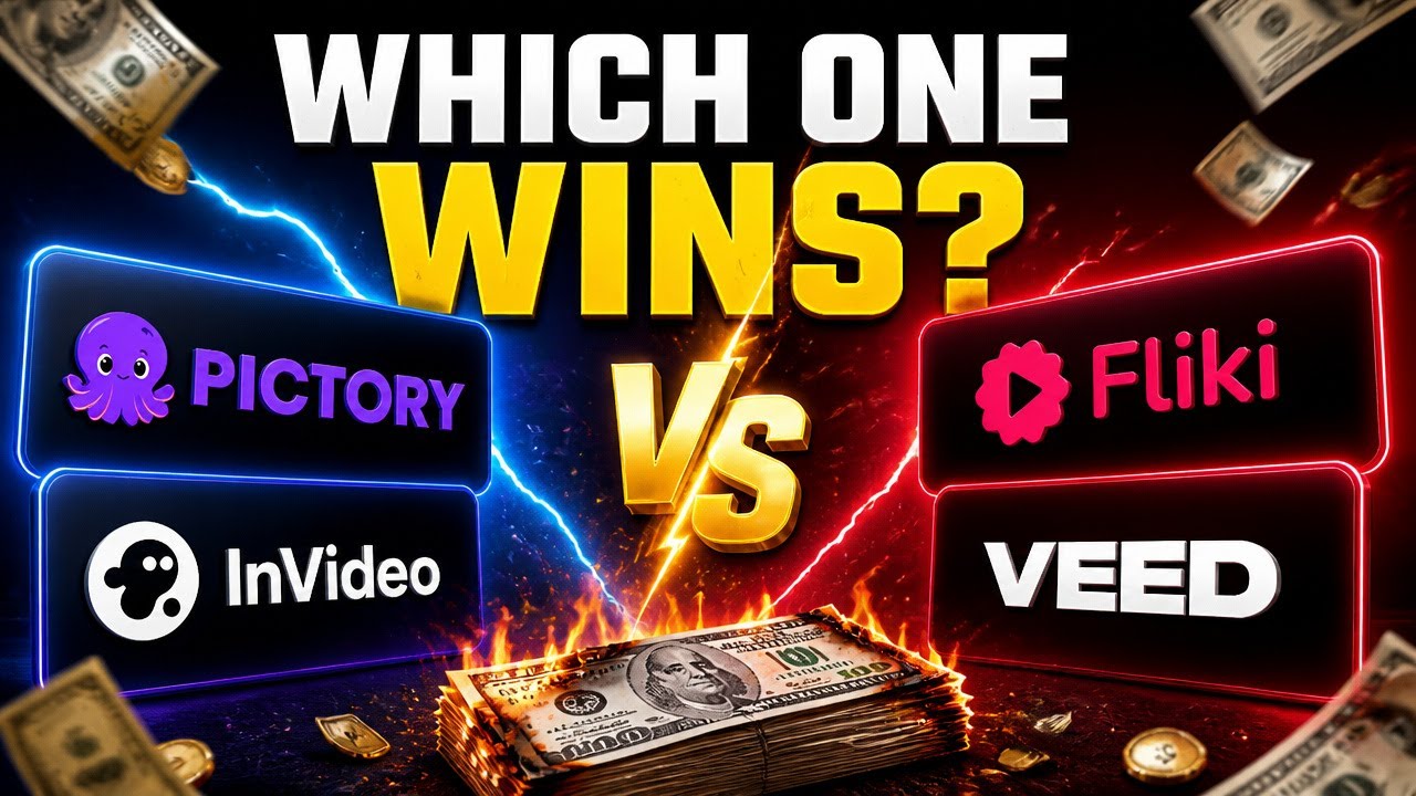 I Tested FLIKI vs VEED vs InVideo vs Pictory &mdash; Best AI Video Tool for Faceless YouTube 2026