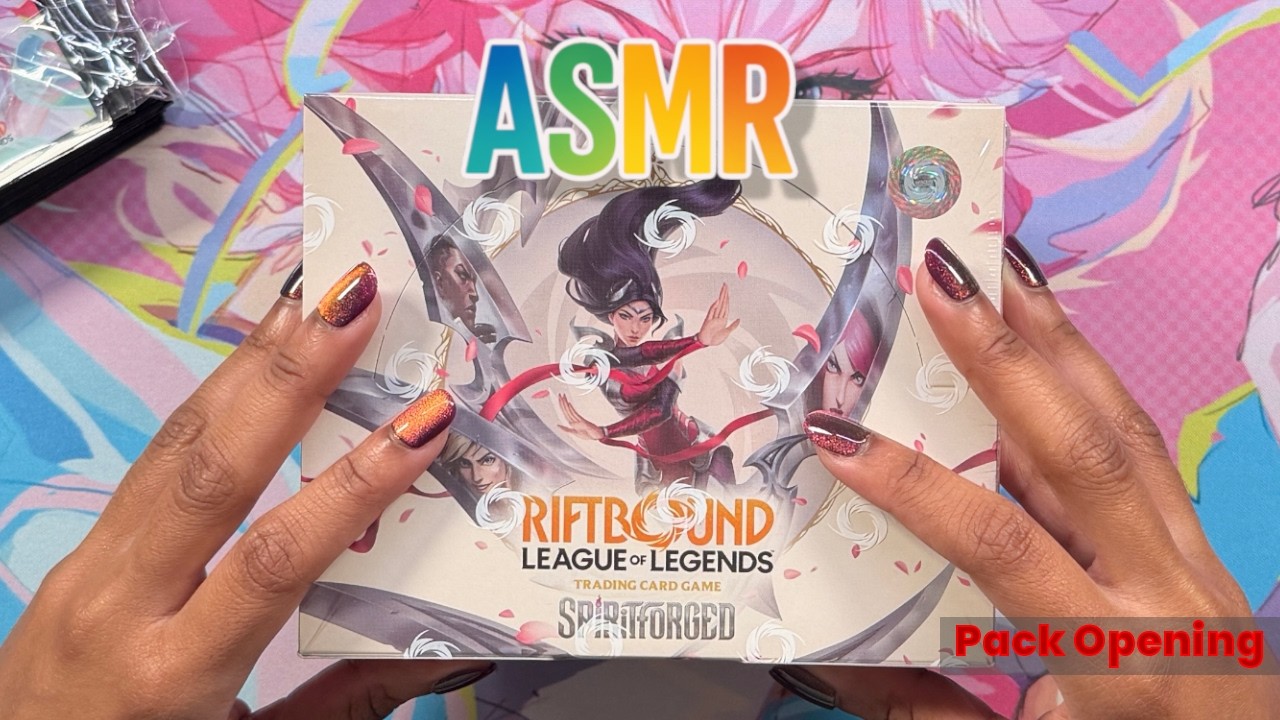 [SPIRITFORGED] 🩷 Riftbound ASMR to help you Sleep 🌙 Booster Box 🤍 Tapping, Whispers Opening Packs