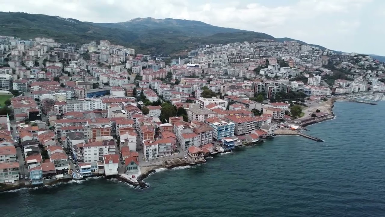 Mudanya by Drone (4k). Bursa region. Turkey