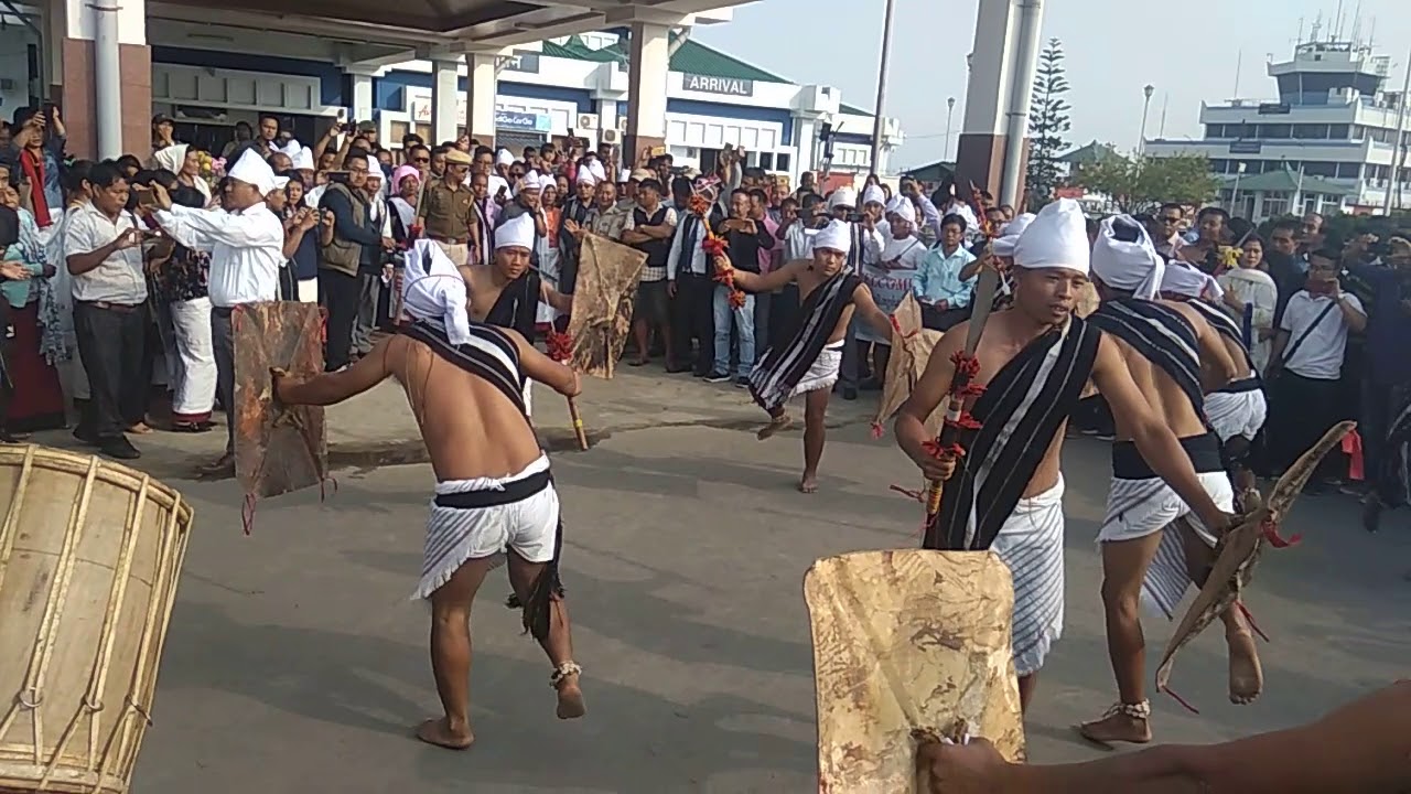 Welcoming Maring First IAS, Maring war dance by Sadang senba,