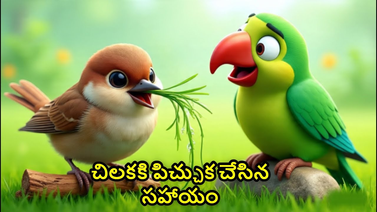చిలకకి పిచ్చుక చేసిన సహాయం | Motivational Telugu Story  | Sparrow & Parrot Wisdom