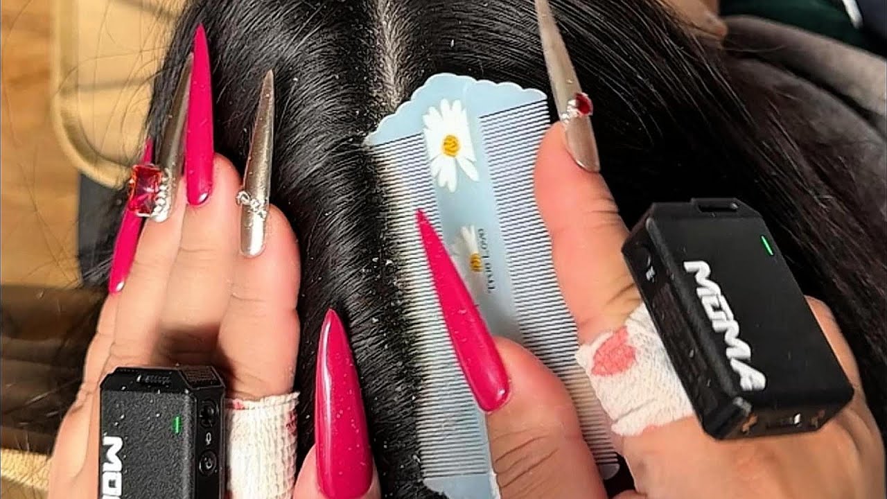 Comb Sounds + Nail Scratching | 3 Hour Sleep ASMR