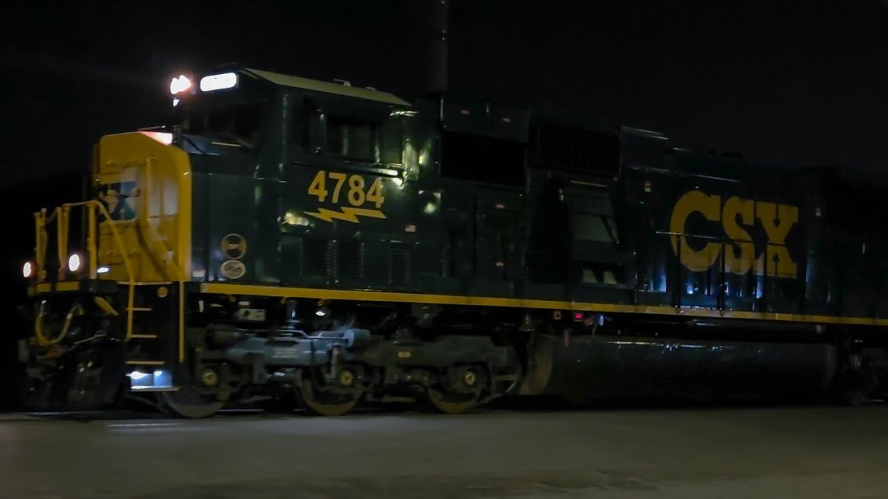 CSX C343 Coal Train: CSX 4784 Lead Locomotive Augusta Georgia
