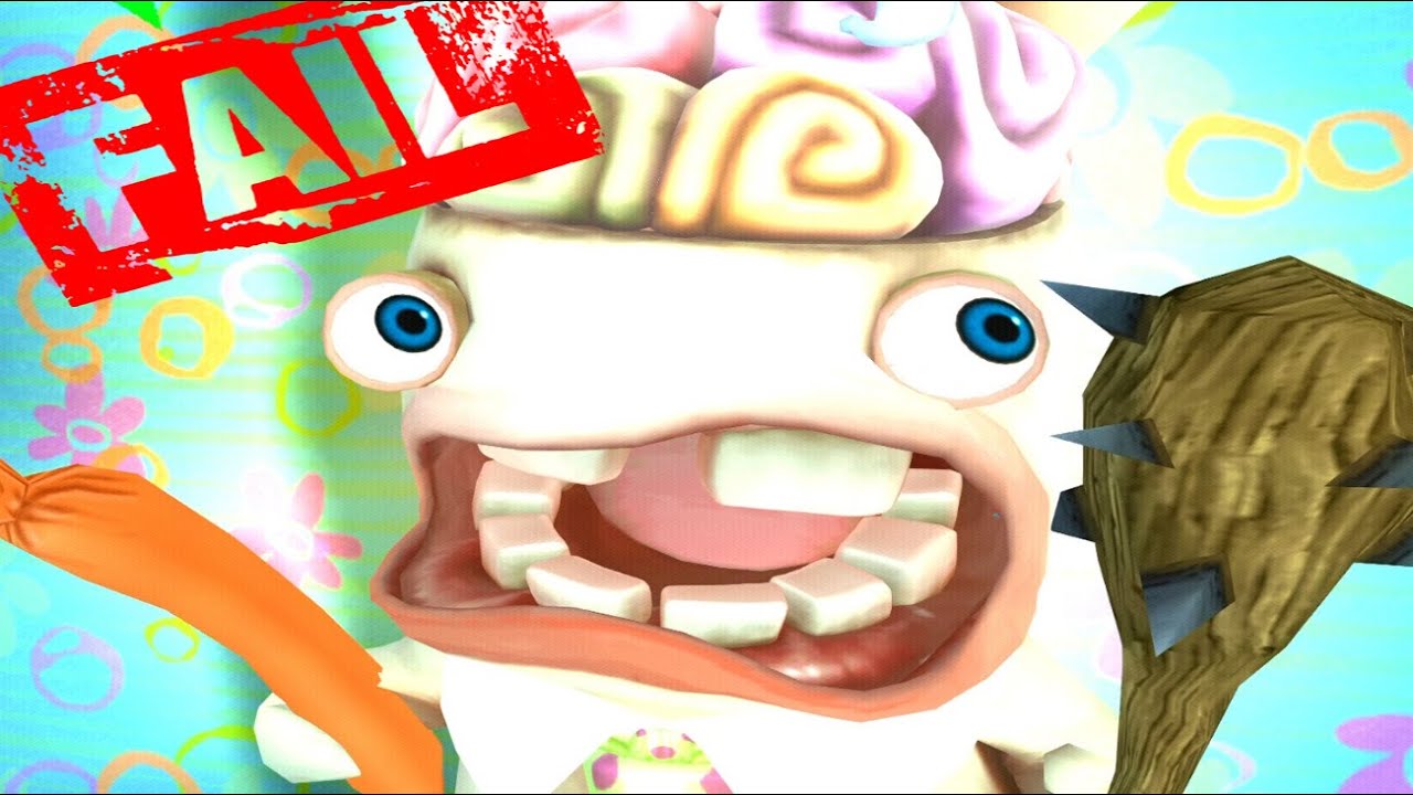 Rayman Raving Rabbids All MiniGames Fails | Game Over (PS2)