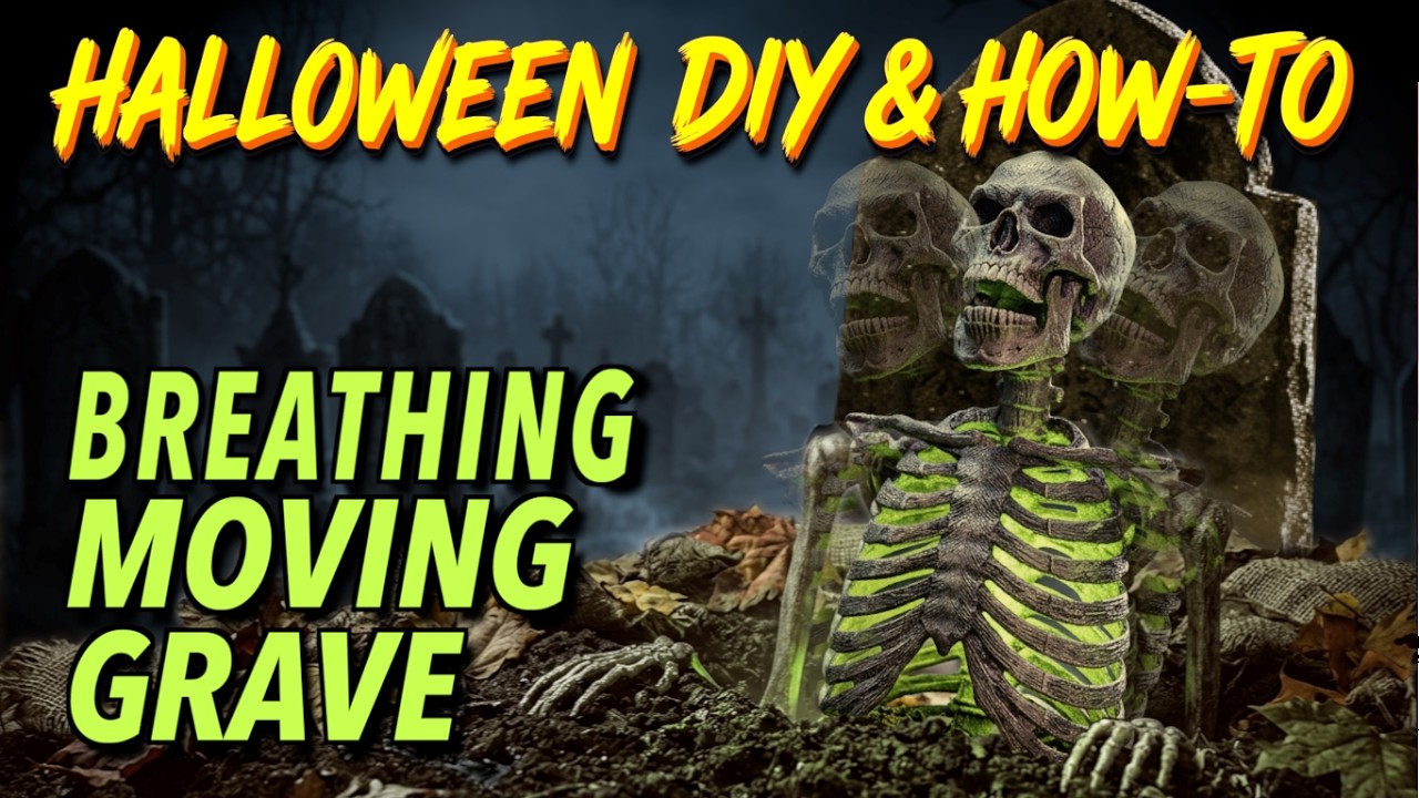 DIY Animated BREATHING & MOVING GRAVE Halloween How-To Yard Haunt Prop