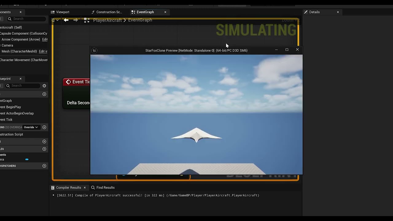 Doug Teaches Ue5 StarFox Clone - Aircraft Setup Pt1