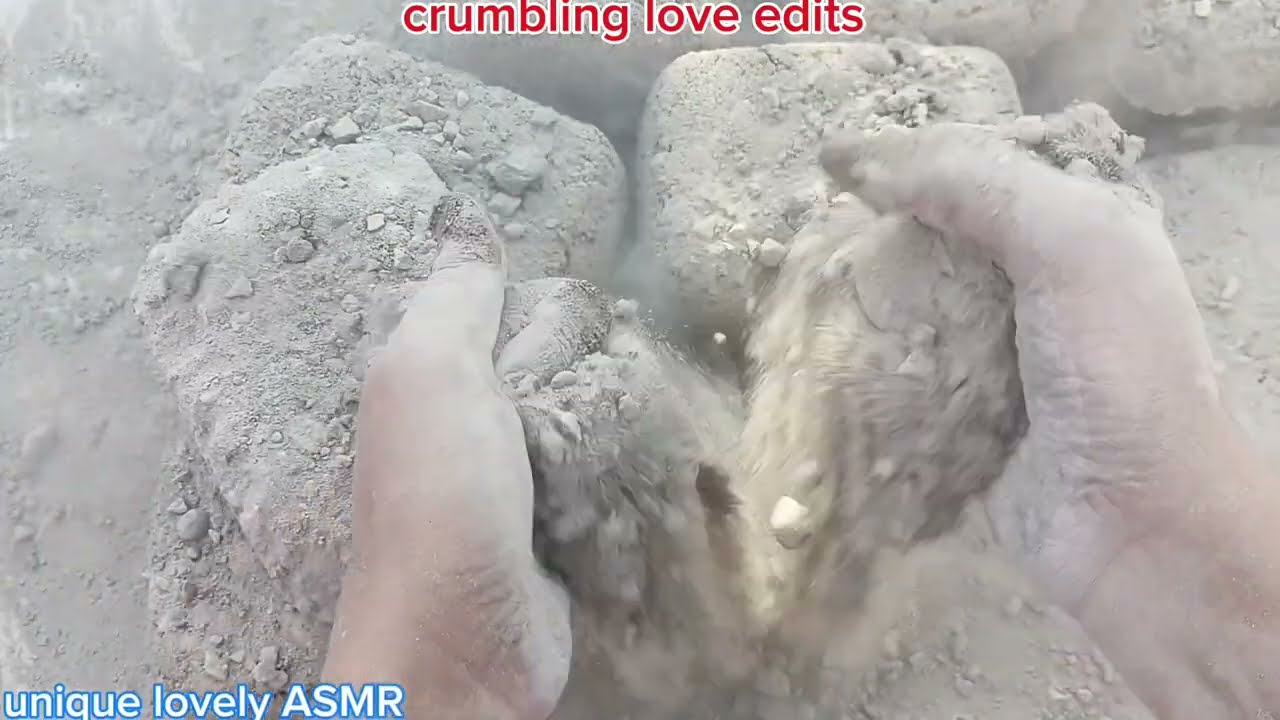 ASMR: stoney sand cement dry crumbling by unique lovely ASMR