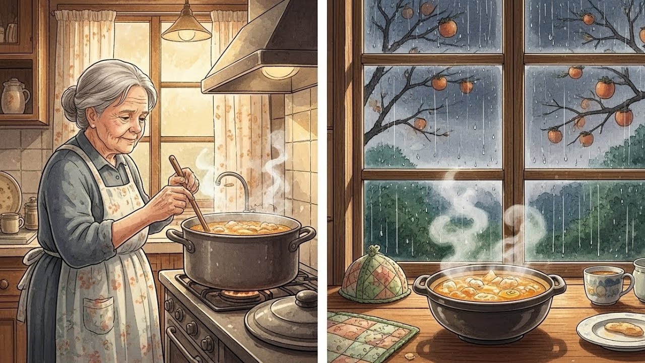 A Rainy Afternoon in My Grandmother's Kitchen | The Smell of Simmering Soup and Old Stories 🍲🌧️