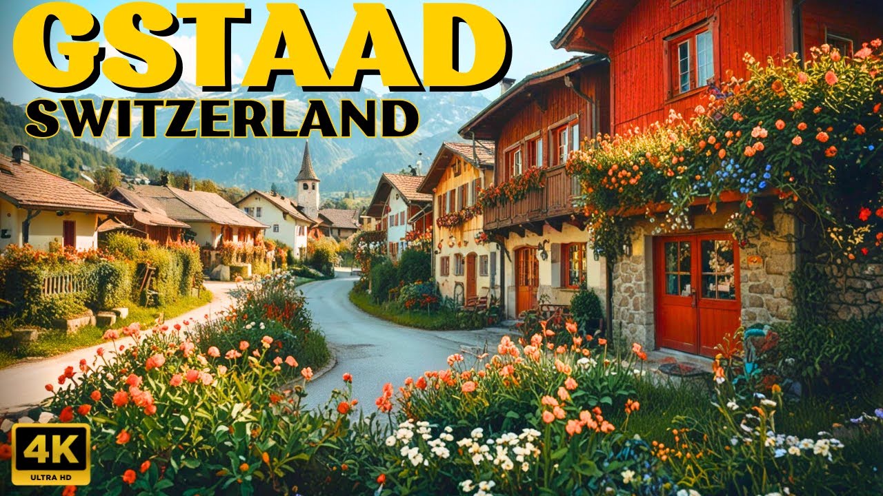 Spring in Gstaad, Switzerland 🇨🇭 Walking tour 4K | Switzerland’s Most Expensive Alpine Village 🇨🇭
