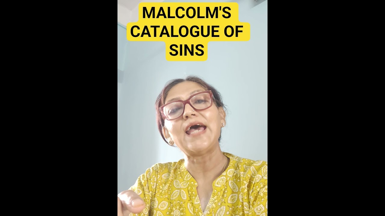 MALCOLM'S CATALOGUE OF SINS #Macbeth #isc #shakespearesimply #conceptclarity ##boardexamstips #icse