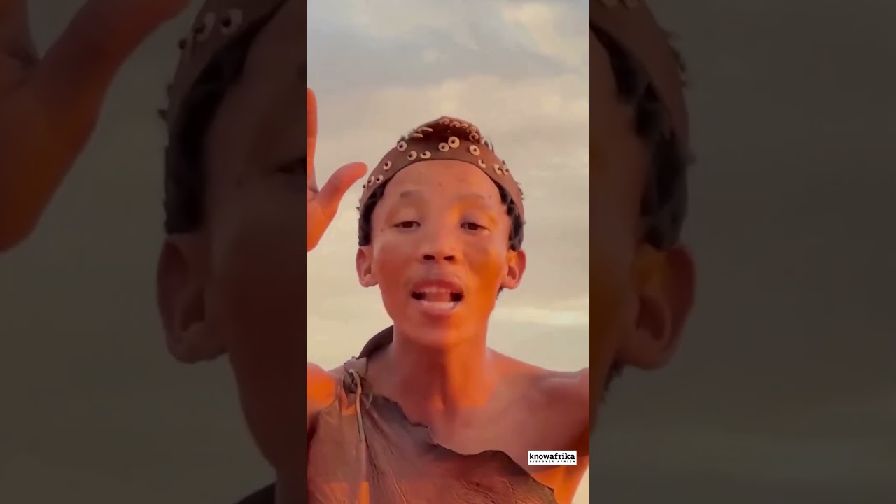 San people of Kalahari Desert in 