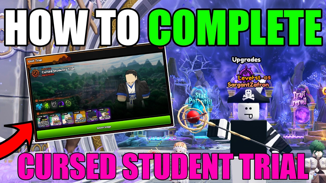How to beat Cursed Student's Trial in Anime Expedition - How to clear Curse Student's Trial (Roblox)