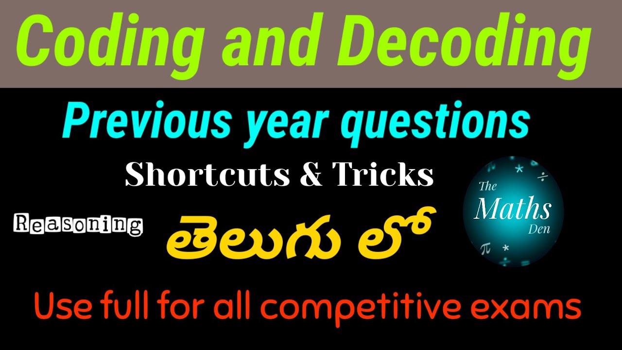Coding decoding questions | coding decoding previous year questions | reasoning questions | tricks