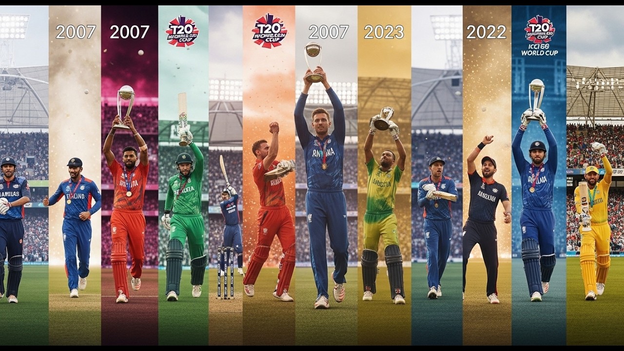 T20 World Cup History 2007-2022 |เส้นทางแชมป์โลก 2007-2022  ตำนาน T20 World Cup 2007-2022 |