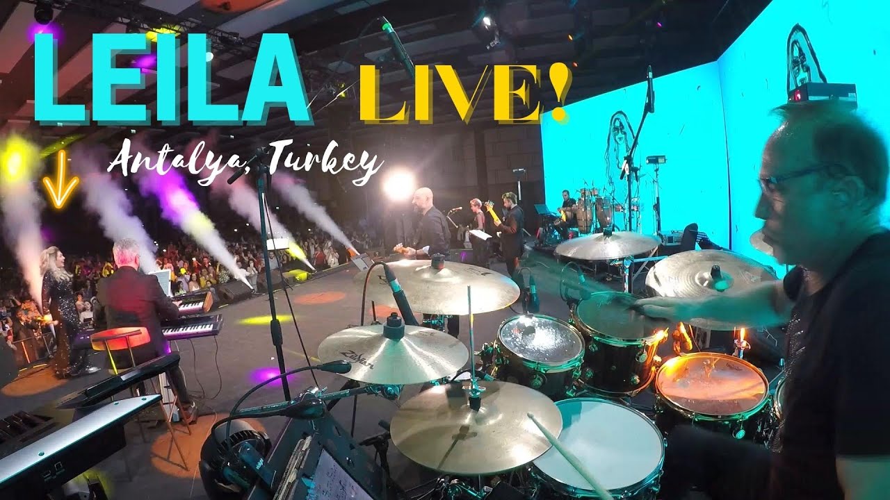 Dave Haddad drumming for Persian Legend Leila Forouhar in Antalya, Turkey 2022