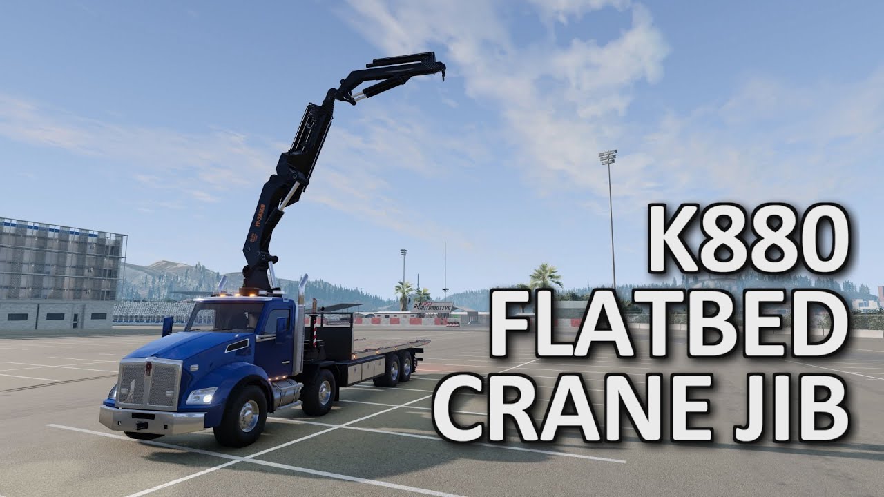 K880 Flatbed. Crane Jib | BeamNG.drive