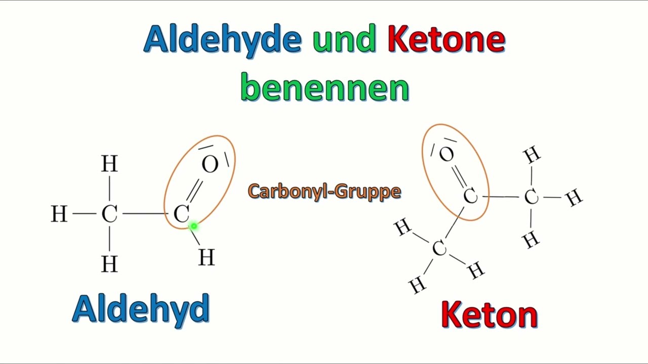 Aldehyde und Ketone benennen | Kurz an Beispielen erklärt | Carbonylverbindungen