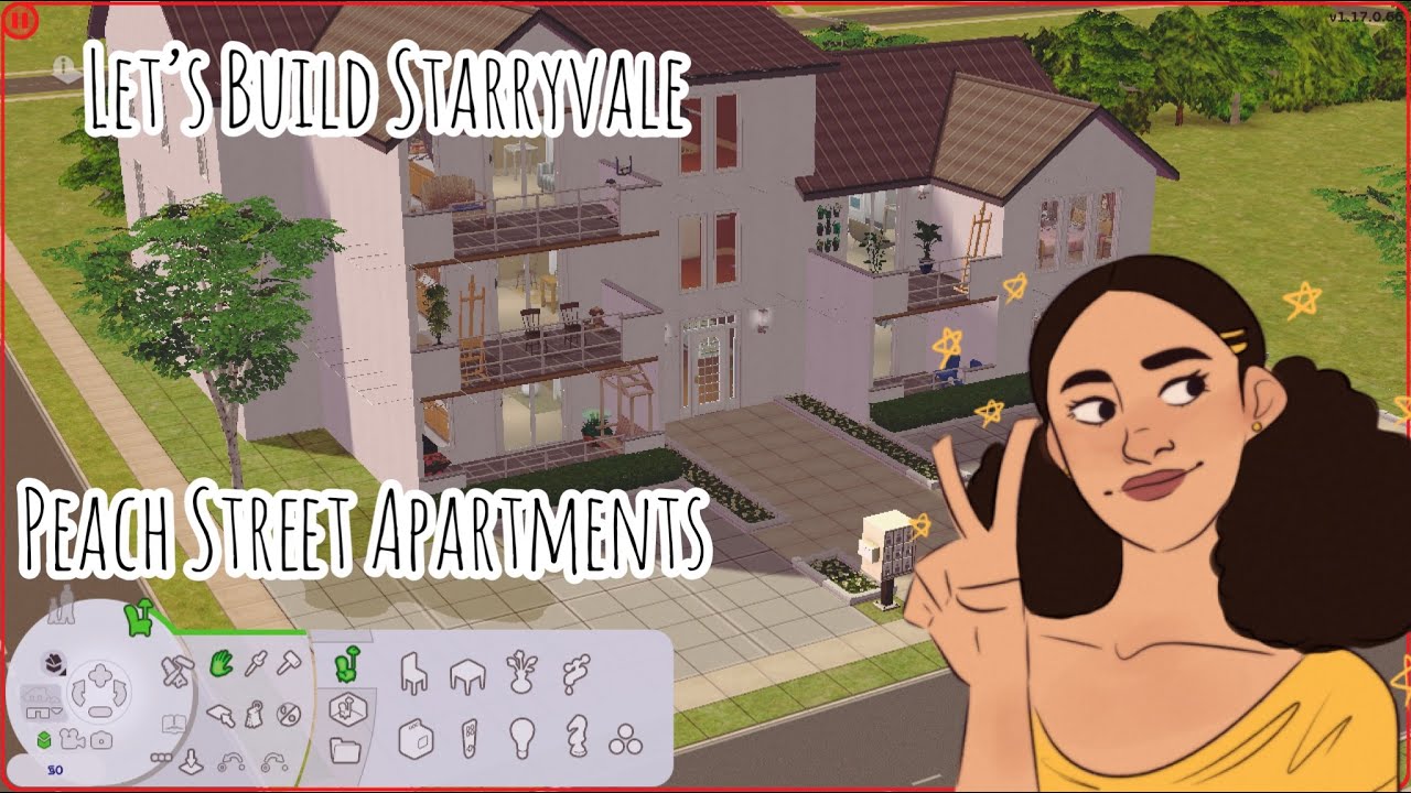 Sims 2 Let's Build Starryvale: Peach Street Apartments