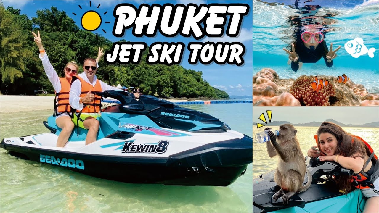 PHUKET JET SKI TOUR + MONKEY + SNORKELING #jetski #phuket #phukettrip