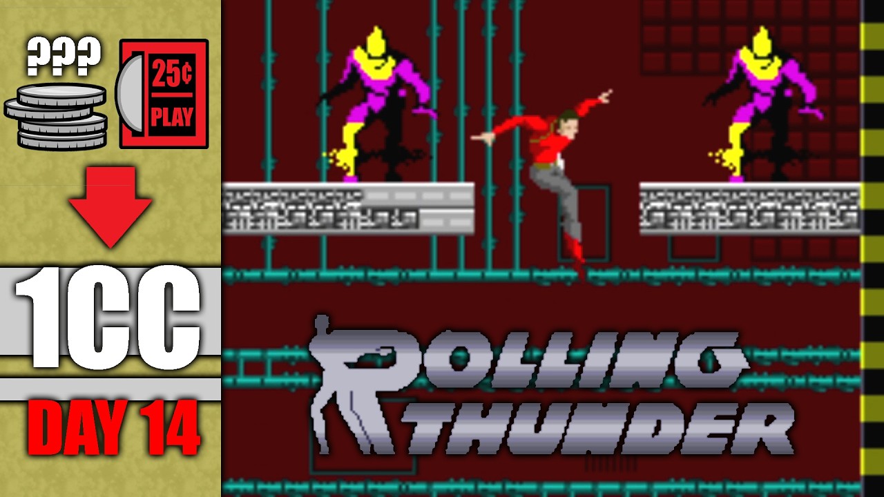 Can I Beat ROLLING THUNDER on 1 Quarter?! A 1CC Journey (Day 14)
