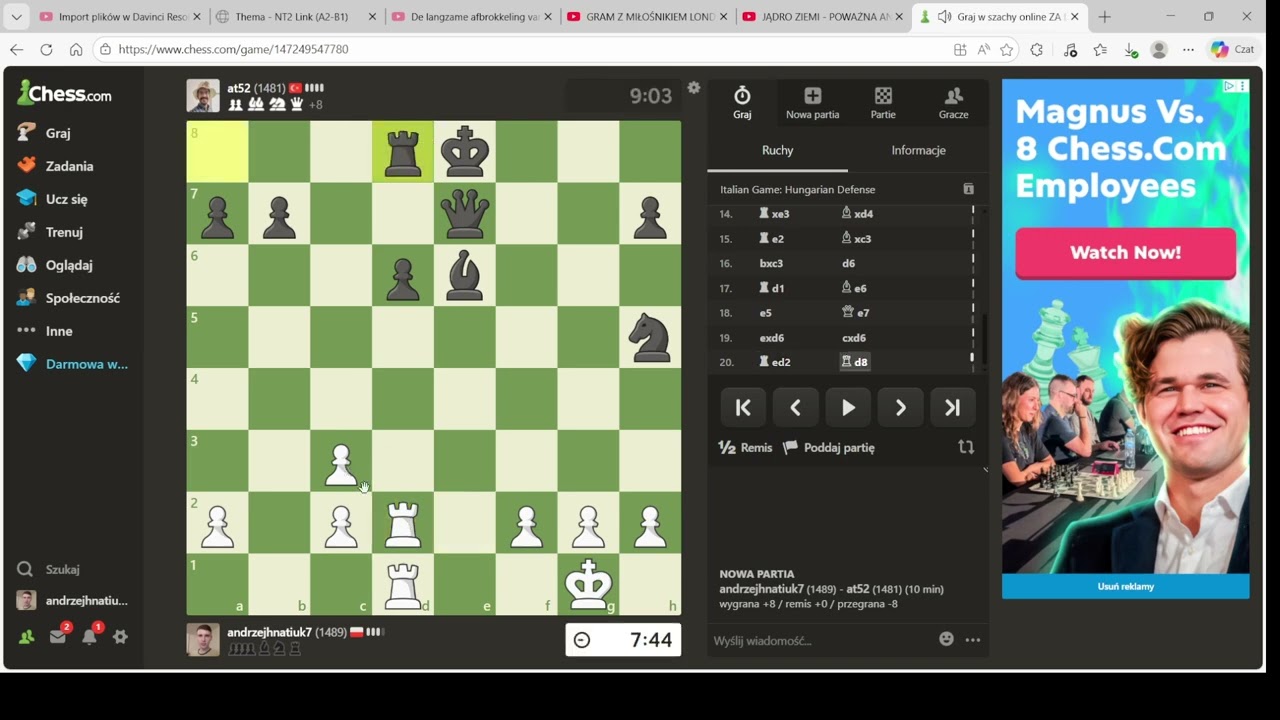 Droga do 1500 elo, chess.com #4