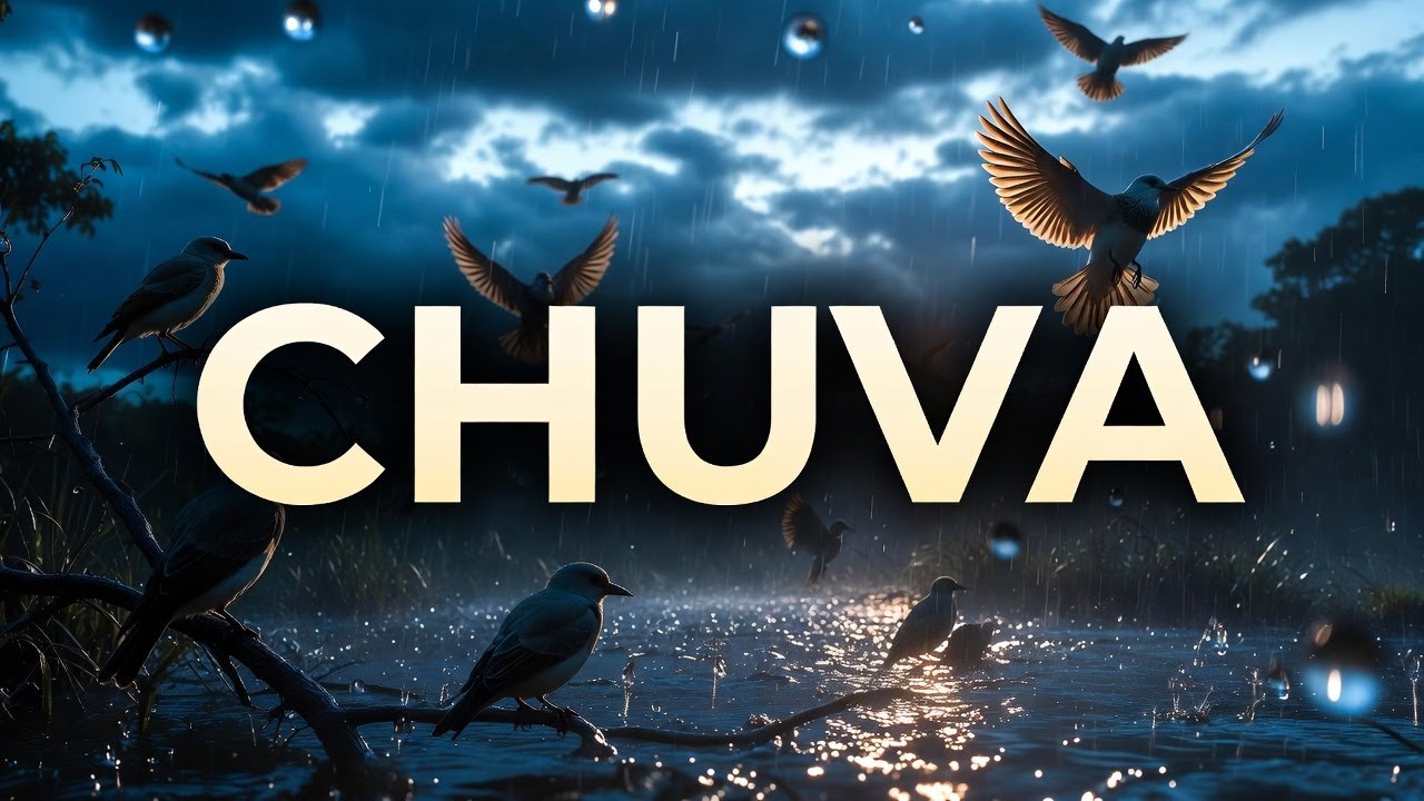 🌧️ CHUVA NA FLORESTA e CANTO DOS PÁSSAROS  12 HORAS  TELA ESCURA ASMR para Sono Profundo & Foco 🐦�