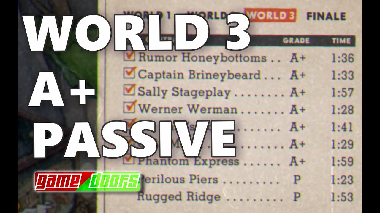 All bosses A+ and P rank Levels - World 3 - Cuphead