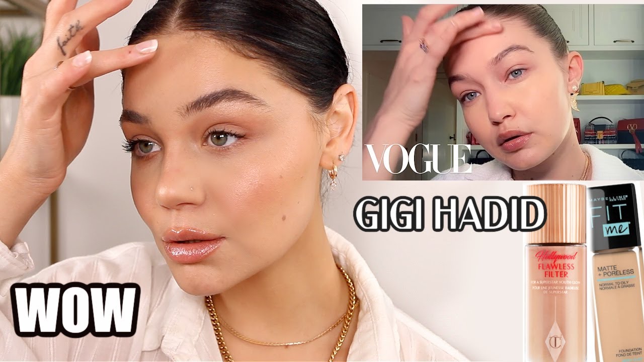 I FOLLOWED GIGI HADID’S VOGUE MAKEUP TUTORIAL...wow | Blissfulbrii