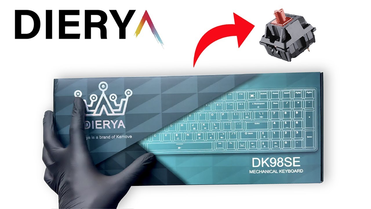 Unboxing Dierya DK98SE Red Switches