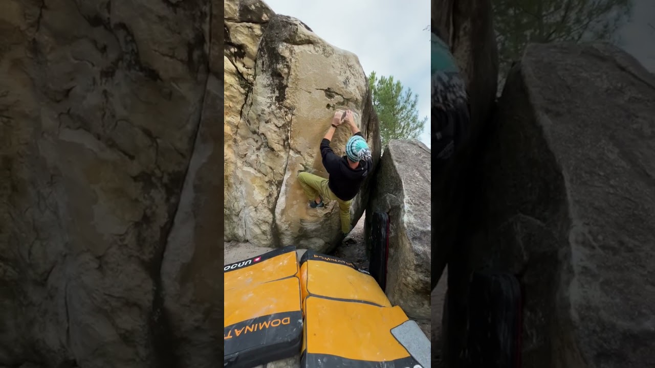 Tim Tim, 7A. Rock Climbing. 95.2, Fontainebleau. France #climbing #bouldering #rockclimbing