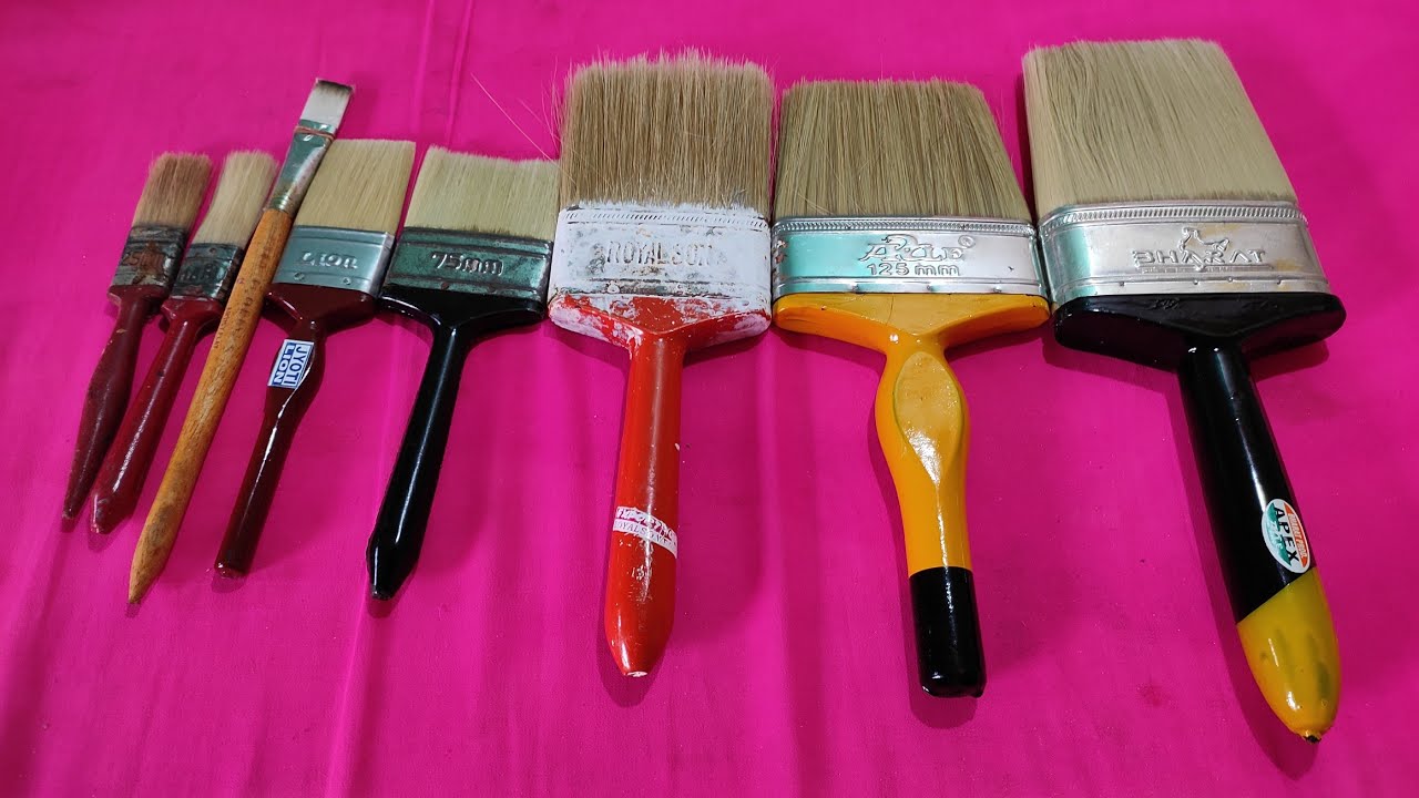 brush kitne prakar ke hote hain / wall painting brush types #hindi #annapurnahomepainter