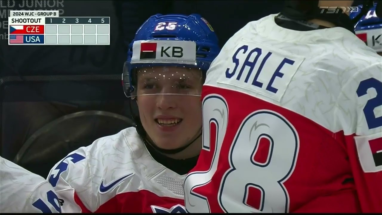Full overtime and shootout of USA vs Czechia World Jrs 2023 - 2024