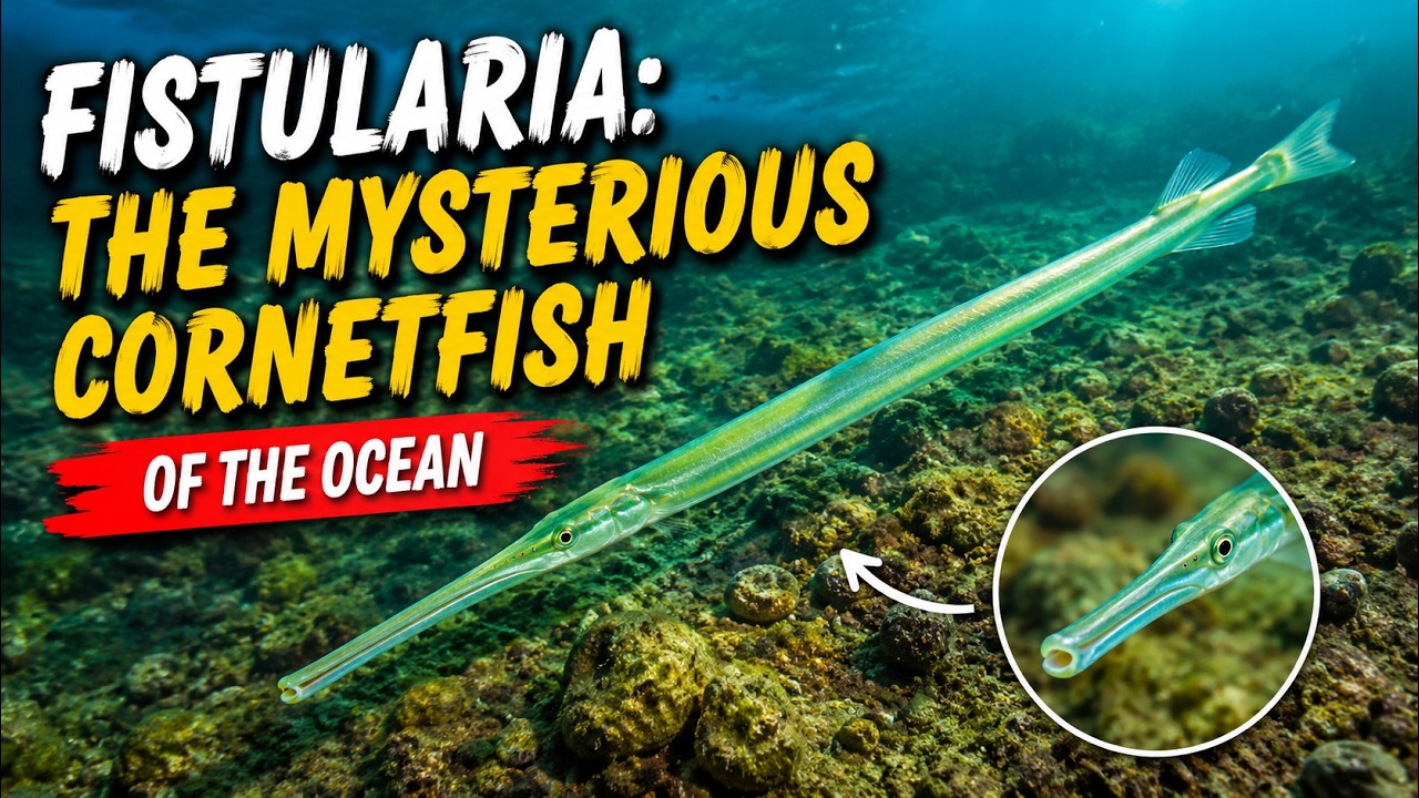 Rare Underwater Sighting: Fistularia Cornetfish in Crystal Clear Water | Amazing Marine Life, Oman